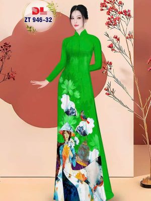 1748567150 25 vai ao dai co gai va hoa sen ad zt946