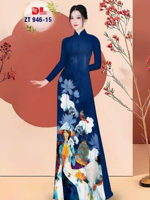 1748567151 4 vai ao dai co gai va hoa sen ad zt946