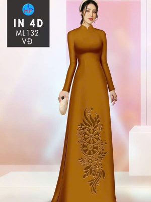 vai ao dai hoa in 4d ad ml132