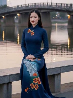 1760066720 349 vai ao dai ve tay hoa phuong va cau trang