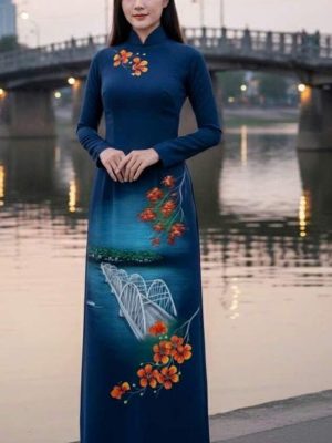 1760066722 65 vai ao dai ve tay hoa phuong va cau trang