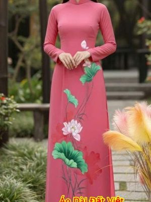 1760752629 537 vai ao dai ve tay hoa sen ad v51554