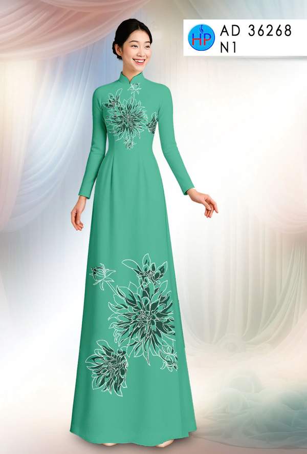 Vải Áo Dài Hoa In 3D AD 36268 3 1761096686 198 vai ao dai hoa in 3d ad 36268