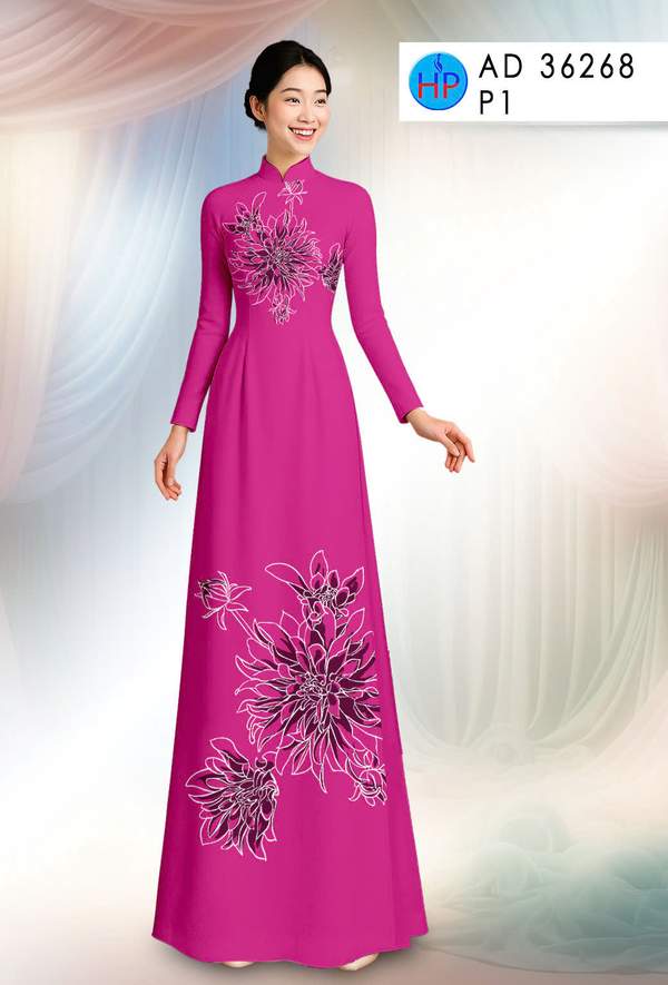 Vải Áo Dài Hoa In 3D AD 36268 8 1761096687 302 vai ao dai hoa in 3d ad 36268