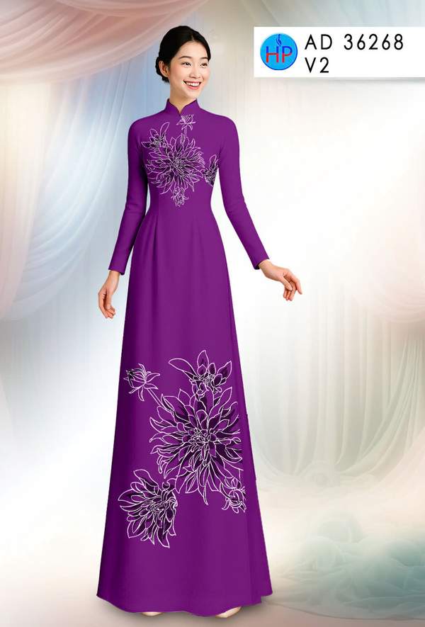 Vải Áo Dài Hoa In 3D AD 36268 9 1761096687 762 vai ao dai hoa in 3d ad 36268