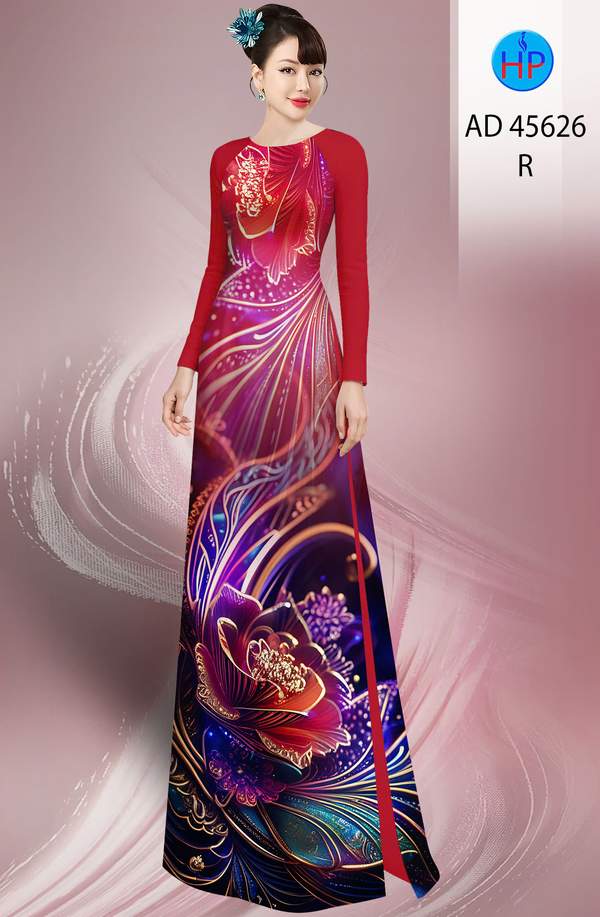 Vải Áo Dài Hoa In 3D AD 45626 9 1761097152 347 vai ao dai hoa in 3d ad 45626