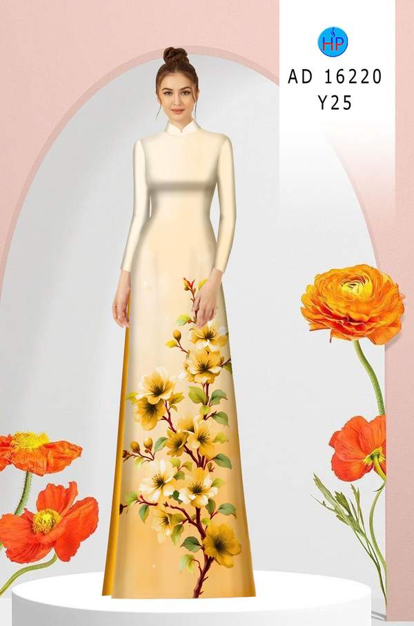 Vải Áo Dài Hoa In 3D AD 16220 5 1761618402 243 vai ao dai hoa in 3d ad 16220