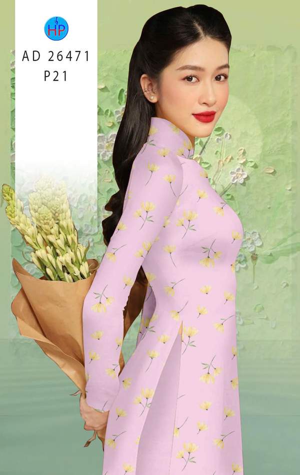 Vải Áo Dài Hoa Đều AD 26471 1 vai ao dai hoa deu ad 26471