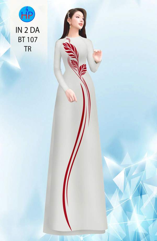 Vải Áo Dài Hoa In 3D AD BT107 1 vai ao dai hoa in 3d ad bt107