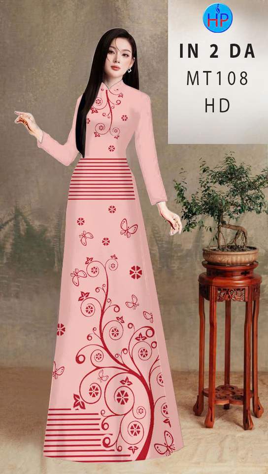 Vải Áo Dài Hoa In 3D AD MT108 1 vai ao dai hoa in 3d ad mt108