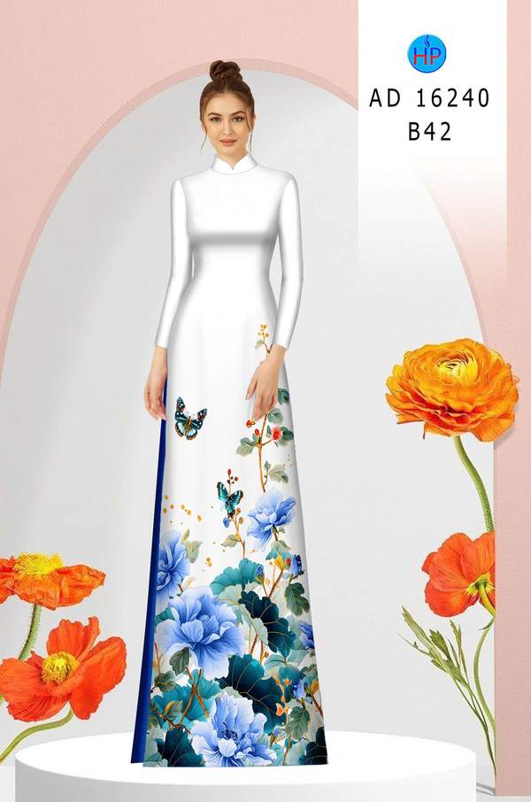 Vải Áo Dài Hoa In 3D AD 16240 3 1762132592 546 vai ao dai hoa in 3d ad 16240