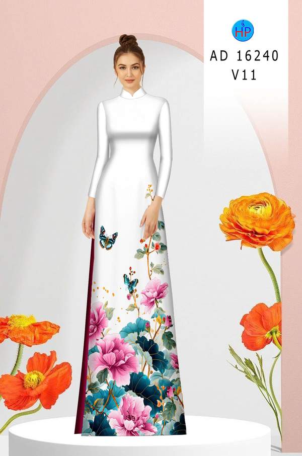 Vải Áo Dài Hoa In 3D AD 16240 2 1762132592 69 vai ao dai hoa in 3d ad 16240