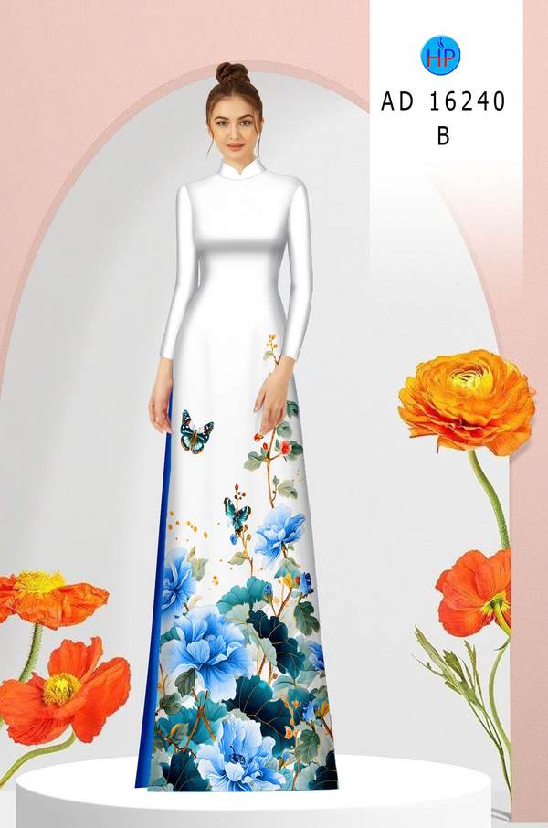 Vải Áo Dài Hoa In 3D AD 16240 7 1762132593 344 vai ao dai hoa in 3d ad 16240