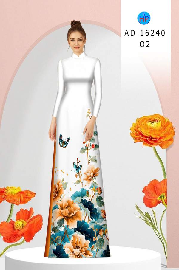 Vải Áo Dài Hoa In 3D AD 16240 10 1762132593 369 vai ao dai hoa in 3d ad 16240