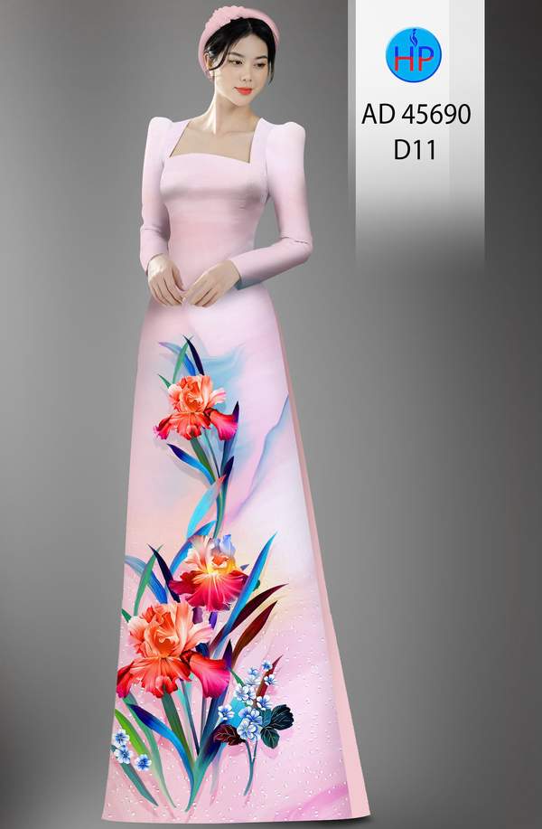 Vải Áo Dài Hoa In 3D AD 45690 3 1762305031 27 vai ao dai hoa in 3d ad 45690