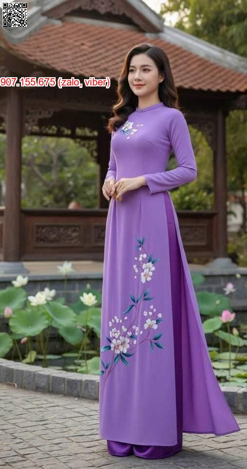Vải Áo Dài Vẽ Hoa Rất Sang AD V53077 2 1762397478 34 vai ao dai ve hoa rat sang ad v53077
