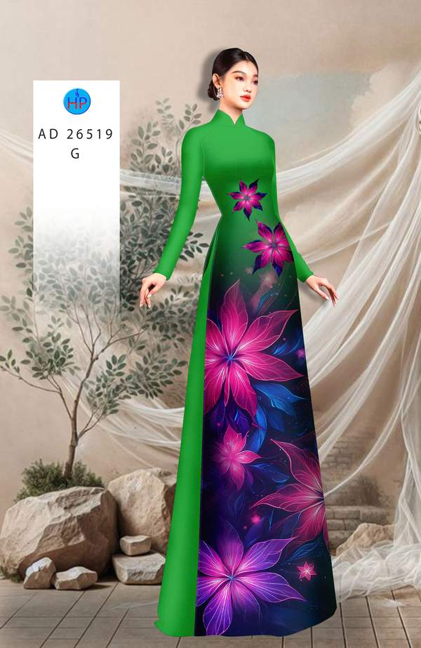 Vải Áo Dài Hoa In 3D AD 26519 9 1762566414 582 vai ao dai hoa in 3d ad 26519