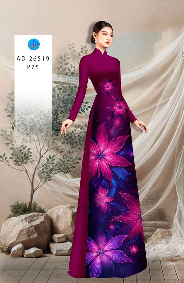 Vải Áo Dài Hoa In 3D AD 26519 11 1762566414 603 vai ao dai hoa in 3d ad 26519