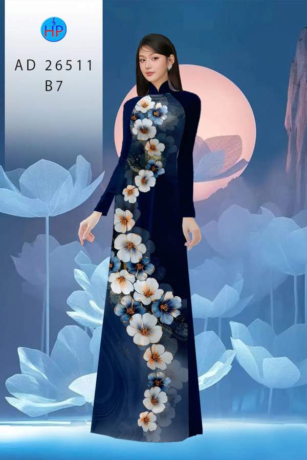 Vải Áo Dài Hoa In 3D AD 26511 3 1762737493 958 vai ao dai hoa in 3d ad 26511