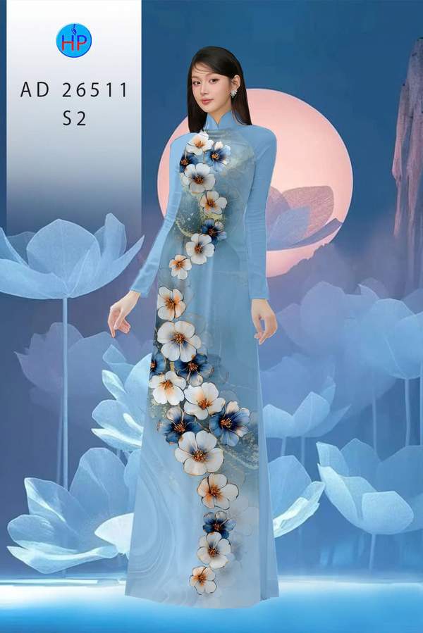 Vải Áo Dài Hoa In 3D AD 26511 9 1762737494 59 vai ao dai hoa in 3d ad 26511