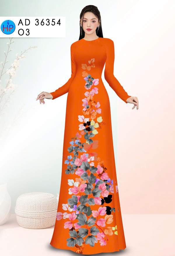 Vải Áo Dài Hoa In 3D AD 36354 5 1763172635 27 vai ao dai hoa in 3d ad 36354