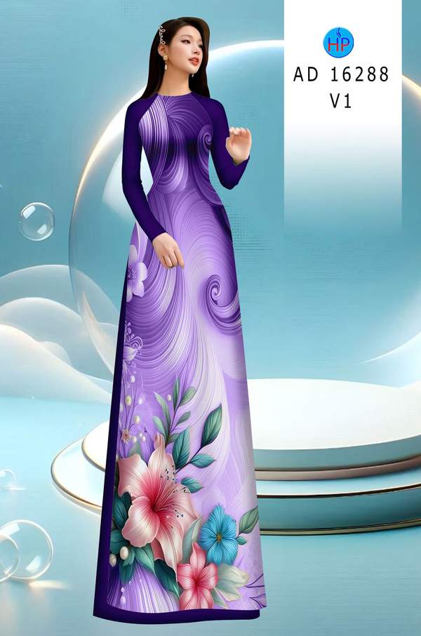 Vải Áo Dài Hoa In 3D AD 16288 5 1763173999 69 vai ao dai hoa in 3d ad 16288