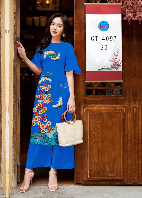 Vải Áo Dài Đón Tết AD CT4097 1 vai ao dai don tet ad ct4097