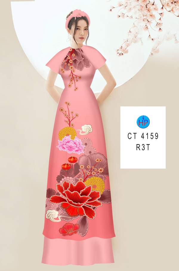 Vải Áo Dài Đón Xuân AD CT41159 1 vai ao dai don xuan ad ct41159