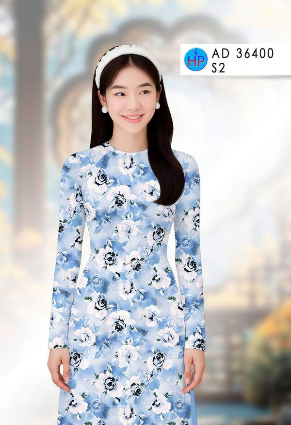 Vải Áo Dài Hoa Đều AD 36400 1 vai ao dai hoa deu ad 36400