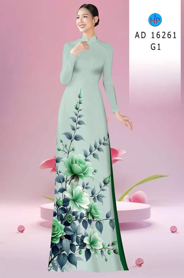 Vải Áo Dài Hoa In 3D AD 16261 2 vai ao dai hoa in 3d ad 16261