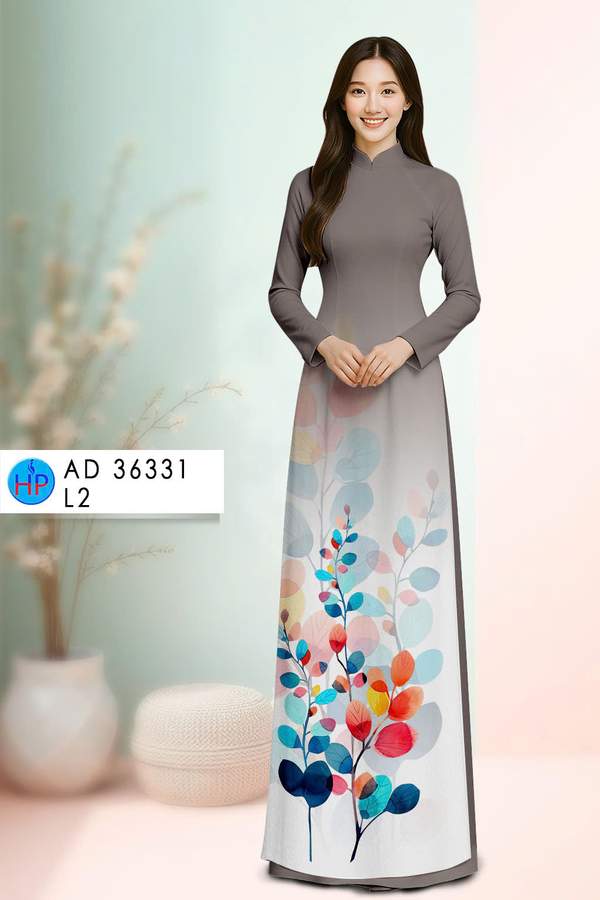 Vải Áo Dài Hoa In 3D AD 36331 1 vai ao dai hoa in 3d ad 36331