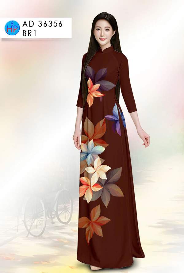 Vải Áo Dài Hoa In 3D AD 36356 1 vai ao dai hoa in 3d ad 36356