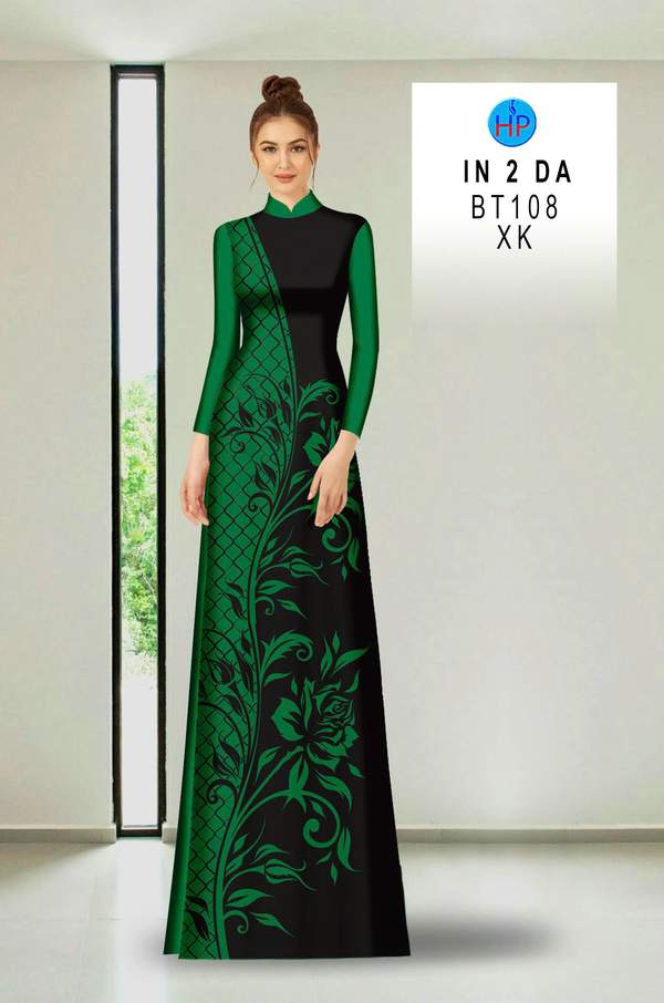 Vải Áo Dài Hoa In 3D AD BT108 1 vai ao dai hoa in 3d ad bt108