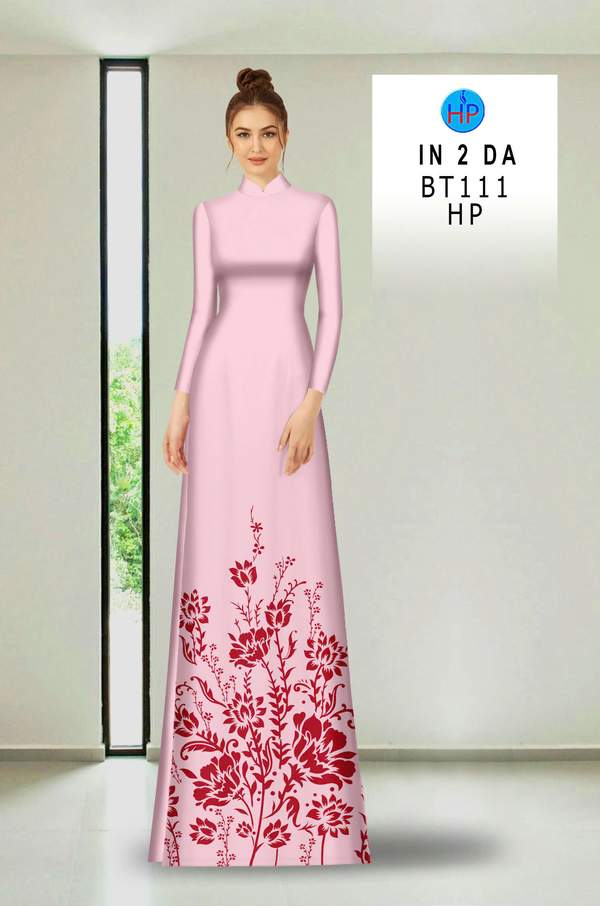 Vải Áo Dài Hoa In 3D AD BT111 2 vai ao dai hoa in 3d ad bt111