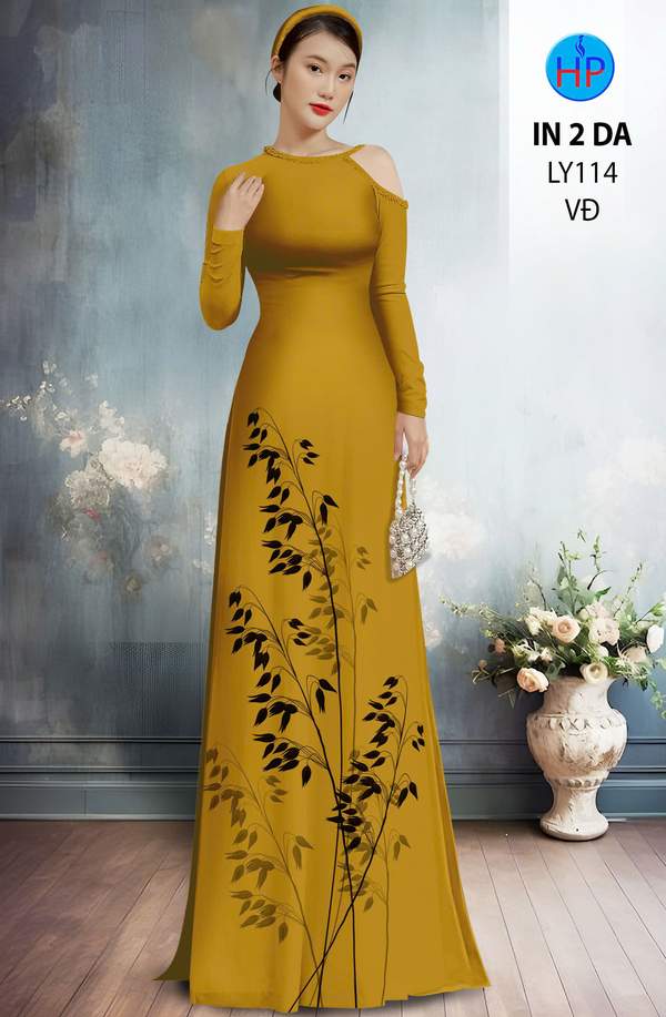 Vải Áo Dài Hoa In 3D AD LY114 1 vai ao dai hoa in 3d ad ly114