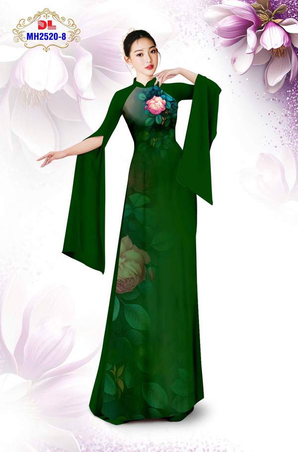 Vải Áo Dài Hoa In 3D AD MH2520 1 vai ao dai hoa in 3d ad mh2520