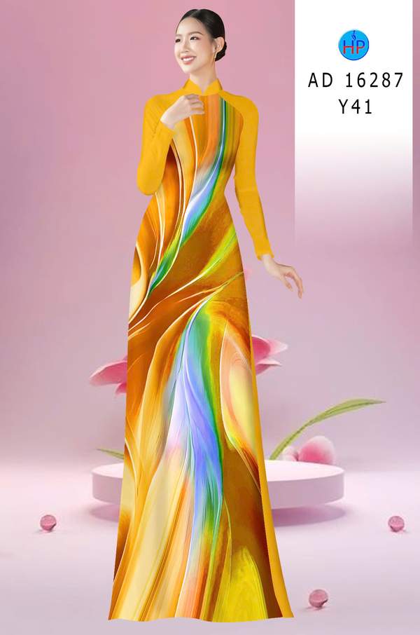 Vải Áo Dài Hoa Văn AD 16287 1 vai ao dai hoa van ad 16287