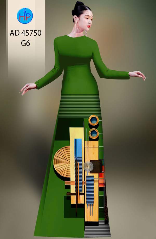 Vải Áo Dài Hoa Văn AD 45750 2 vai ao dai hoa van ad 45750