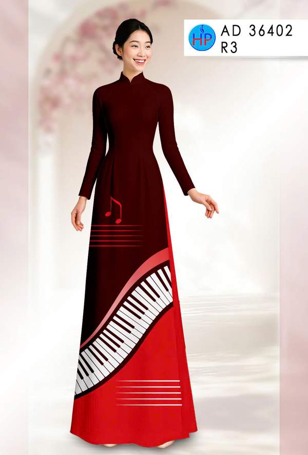 Vải Áo Dài Hình Phím Đàn AD 36402 13 vai ao dai thoi trang d6uq