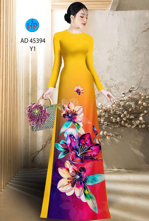 Vải Áo Dài Hoa In 3D AD 45394 2 1765161020 306 vai ao dai hoa in 3d ad 45394