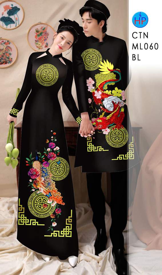 Vải Áo Dài Cặp Đôi Chim Phượng AD CTNML060 10 1766022088 580 vai ao dai cap doi chim phuong ad ctnml060