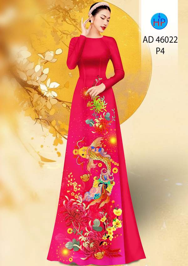 Vải Áo Dài Cá Chép AD 46022 1 vai ao dai ca chep ad 46022