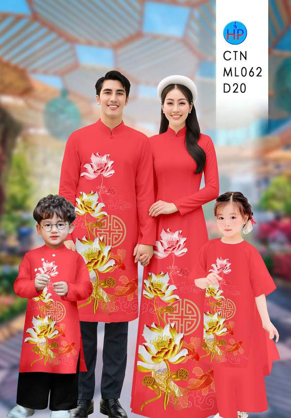 Vải Áo Dài Cặp Đôi Hoa Sen AD CTN ML062 1 vai ao dai cap doi hoa sen ad ctn ml062