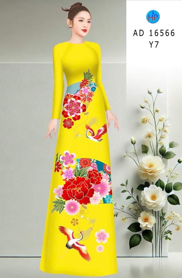 Vải Áo Dài Đón Tết AD 16566 1 vai ao dai don tet ad 16566