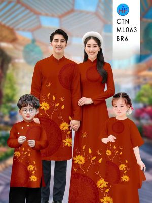 Vải Áo Dài Gia Đình Đón Tết AD CTNML063 12 vai ao dai gia dinh don tet ad ctnml063