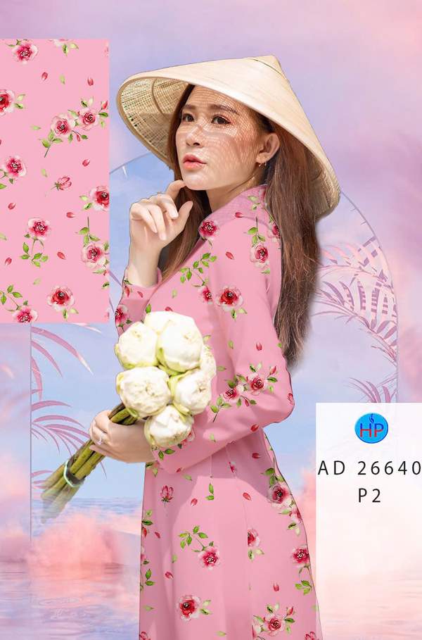 Vải Áo Dài Hoa Đều AD 26640 1 vai ao dai hoa deu ad 26640