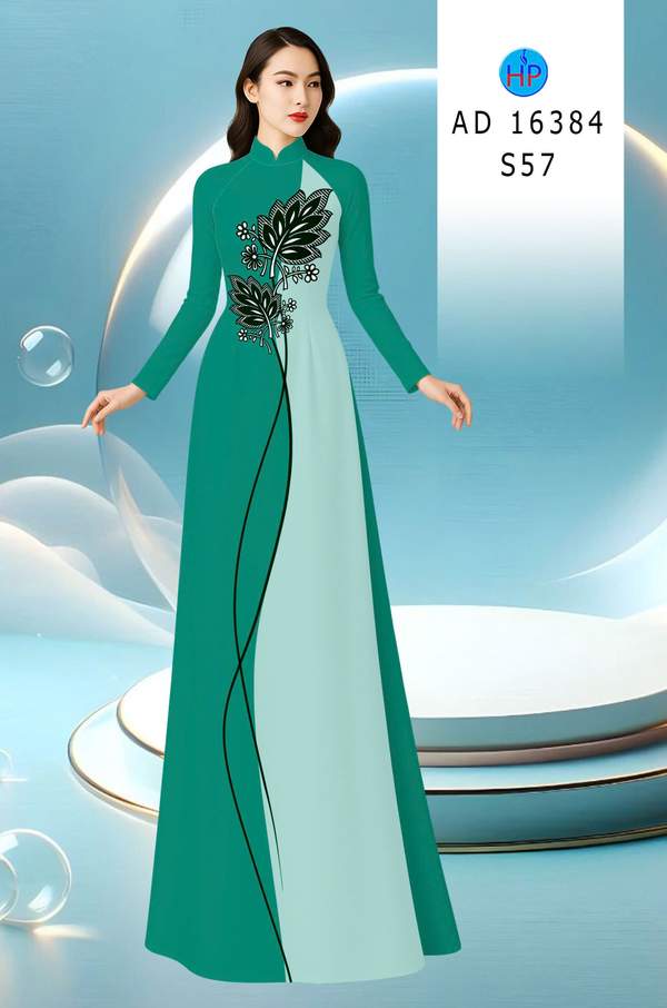 Vải Áo Dài Hoa In 3D AD 16384 1 vai ao dai hoa in 3d ad 16384