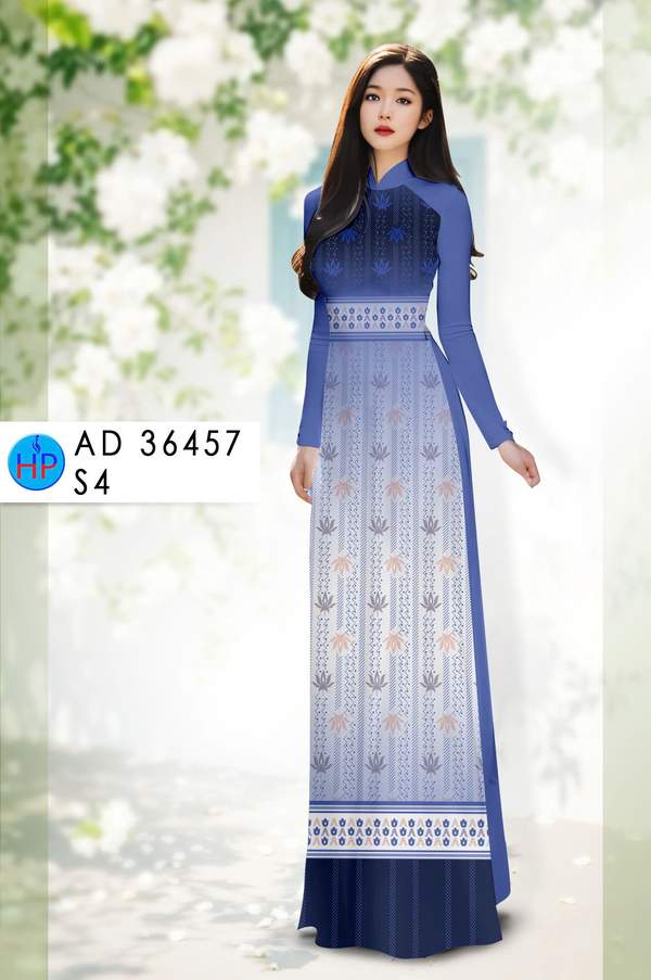 Vải Áo Dài Hoa In 3D AD 36457 1 vai ao dai hoa in 3d ad 36457