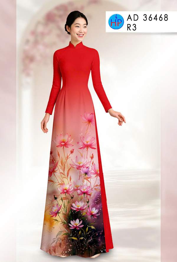 Vải Áo Dài Hoa In 3D AD 36468 2 vai ao dai hoa in 3d ad 36468