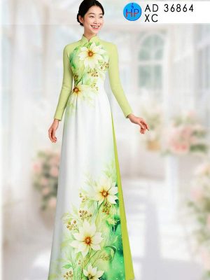 Vải Áo Dài Hoa In 3D AD 36864 20 vai ao dai hoa in 3d ad 36864